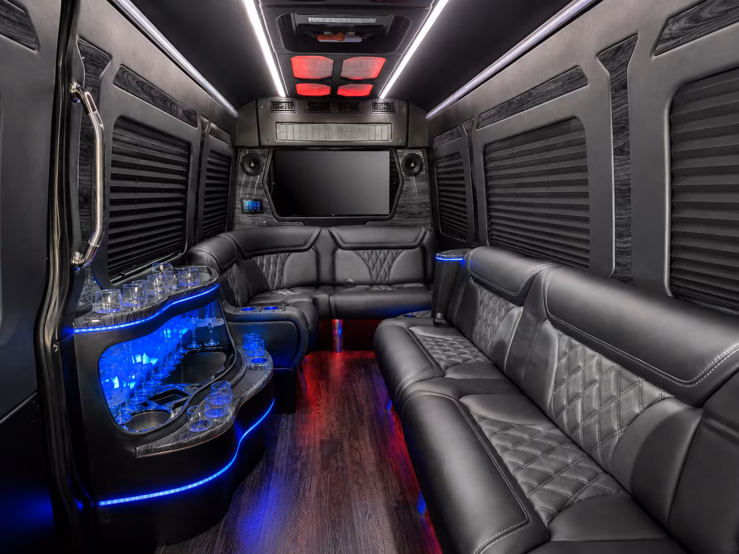 melbourne 28 passenger party bus interior