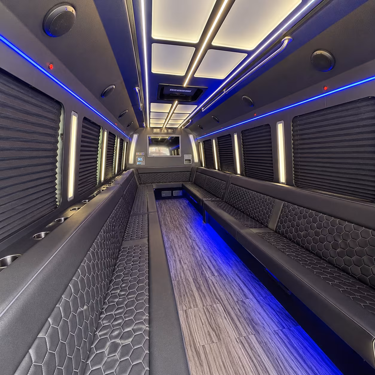 melbourne 30 passenger party bus interior