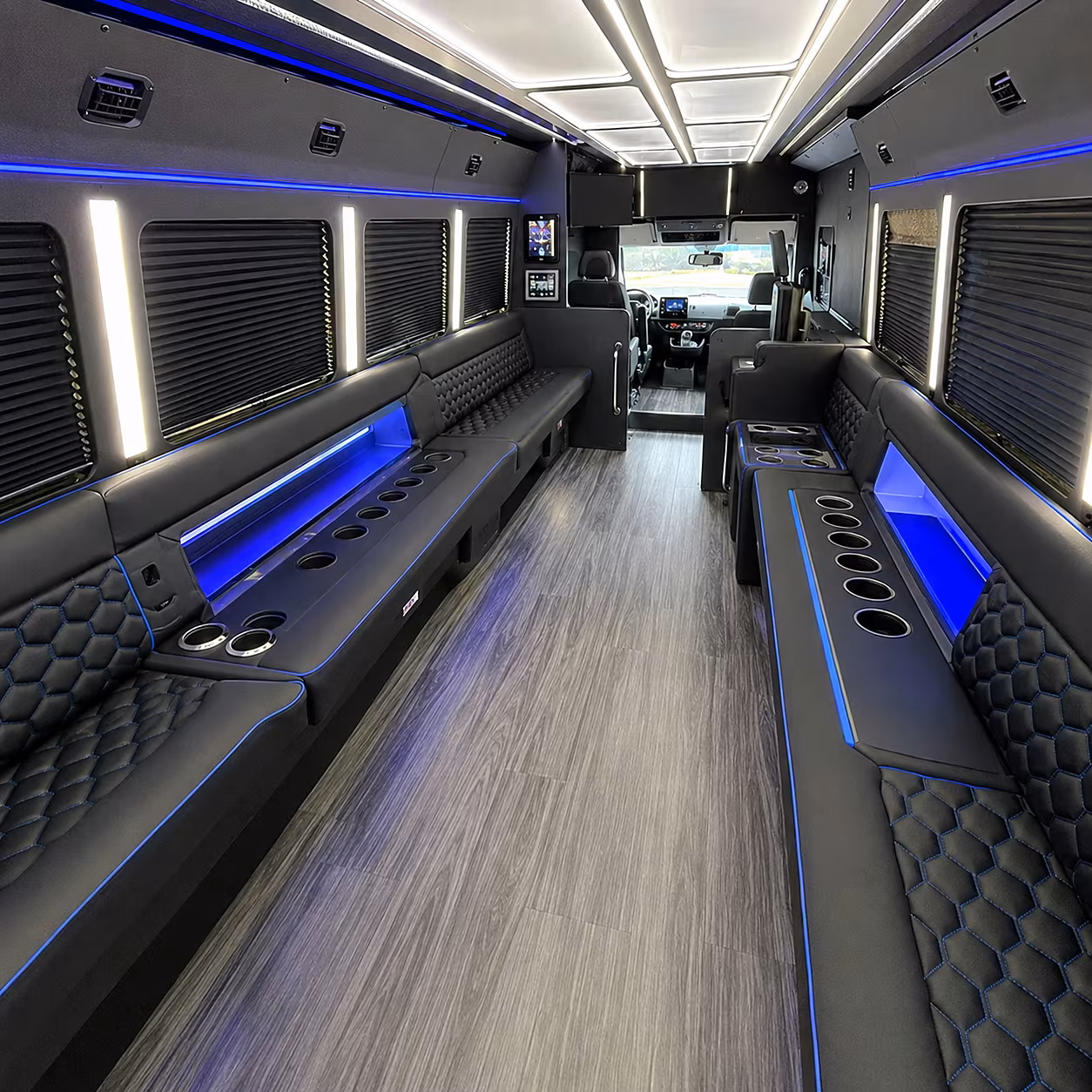 melbourne party bus rental interior